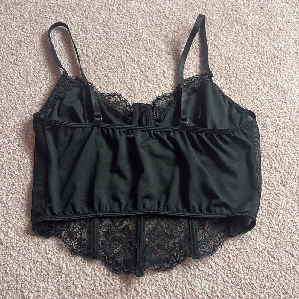 Black Lace Corset Bustier Top Size Large SHEIN - Picture 4 of 7